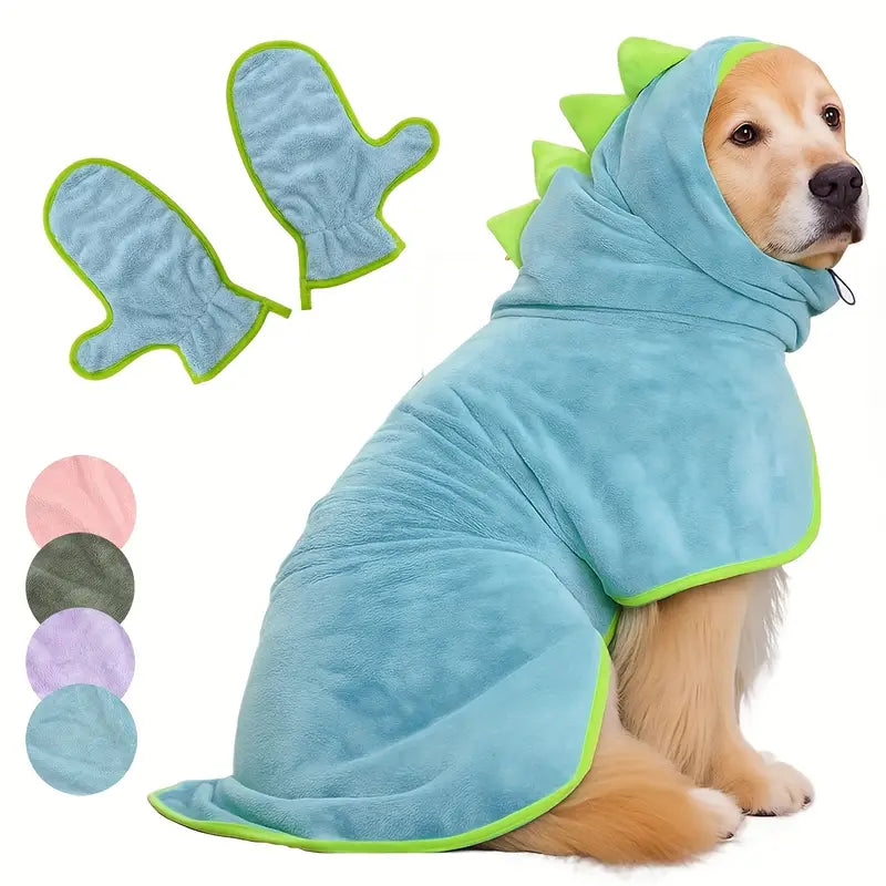 SuperNova Puppies 2pcs Microfiber drying coat (Blue)