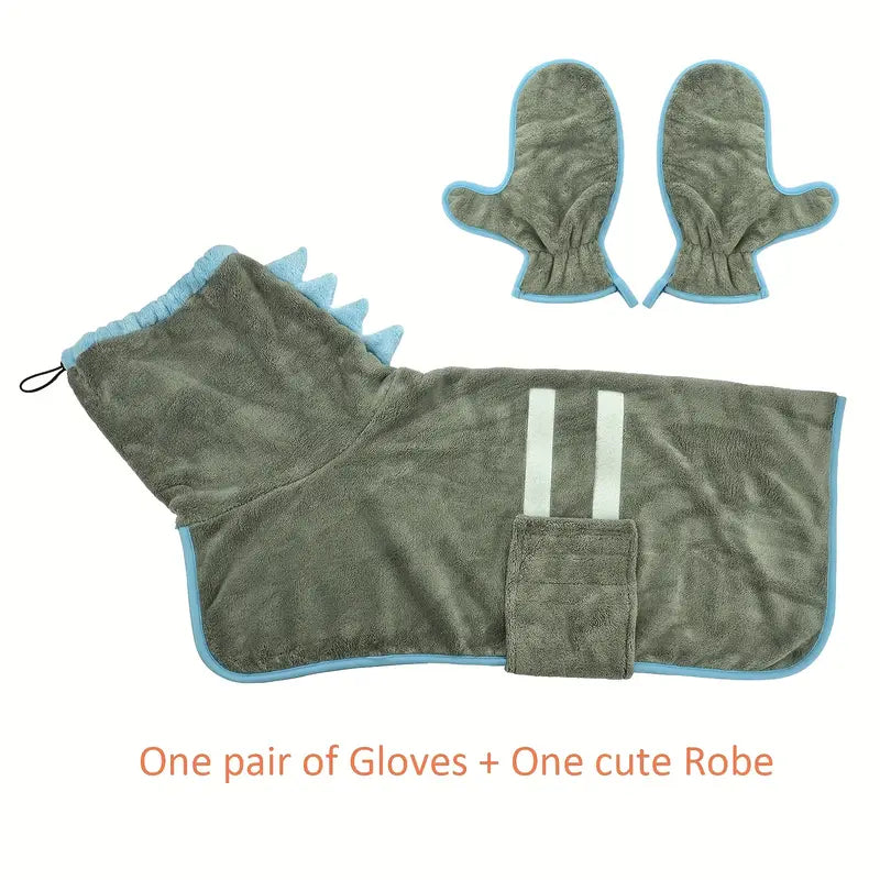 SuperNova Puppies 2pcs Microfiber drying coat (Grey)