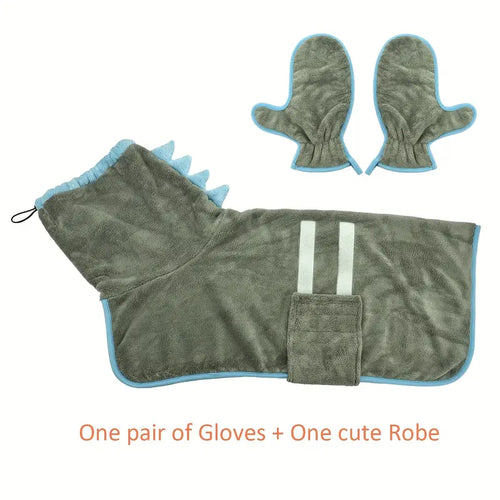 SuperNova Puppies 2pcs Microfiber drying coat (Grey)