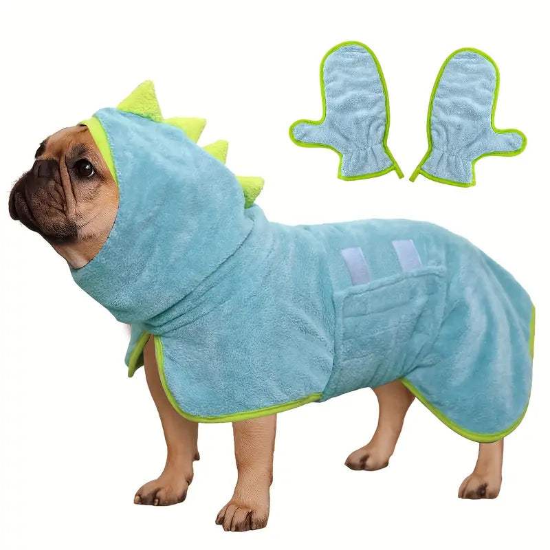 SuperNova Puppies 2pcs Microfiber drying coat (Blue)
